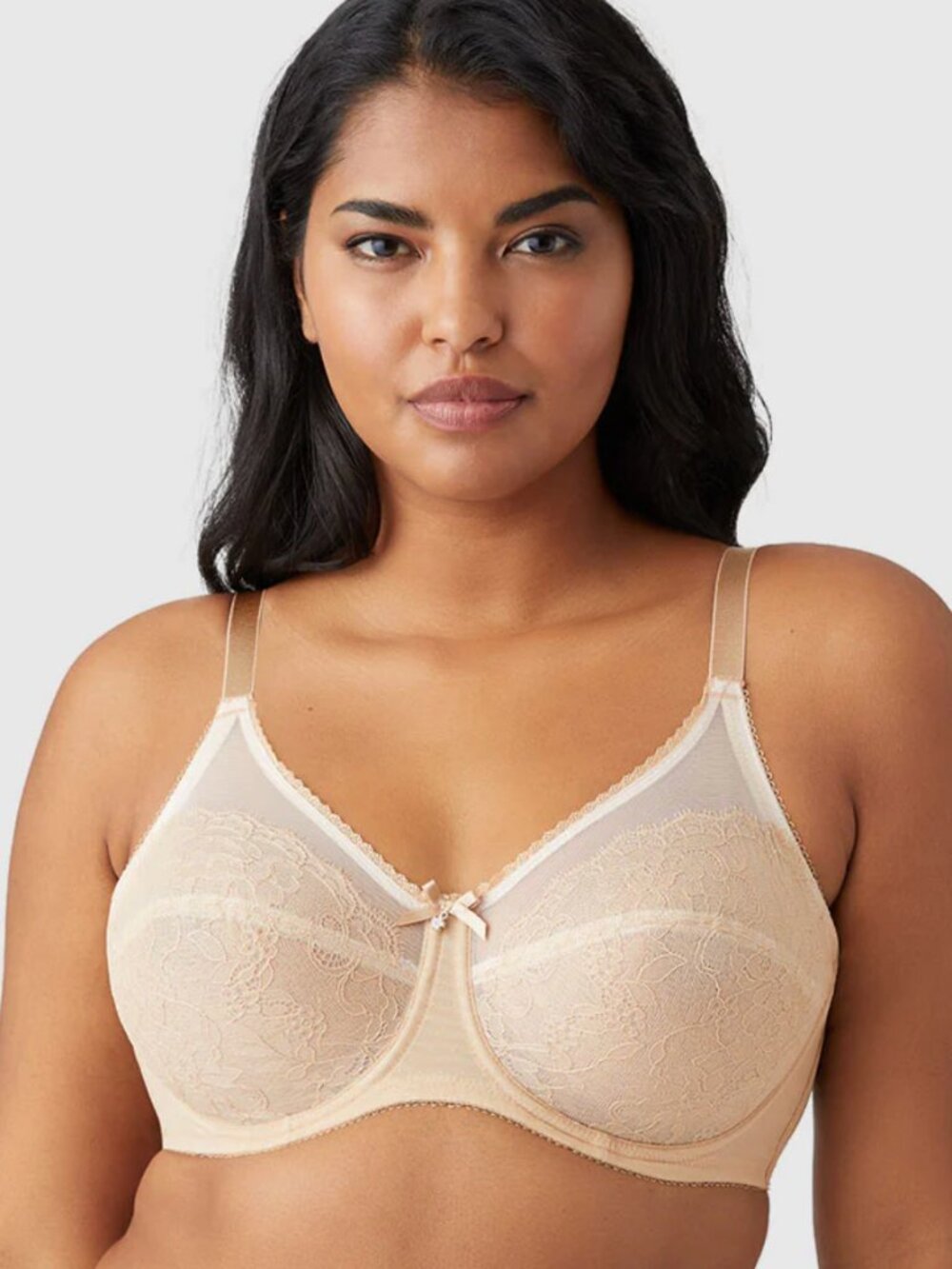 Wacoal 855186 Retro Chic Full Figure Underwire Bra Beige/Toast Size 46H